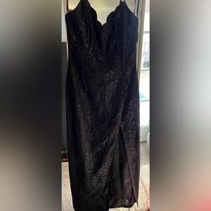 L.A. Glo long lace gown